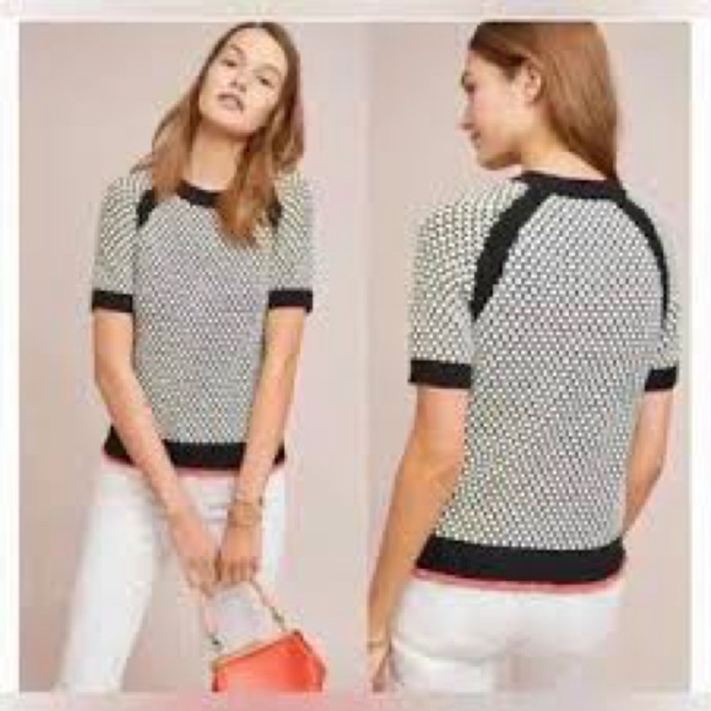 Chic Black and White Patterned Top